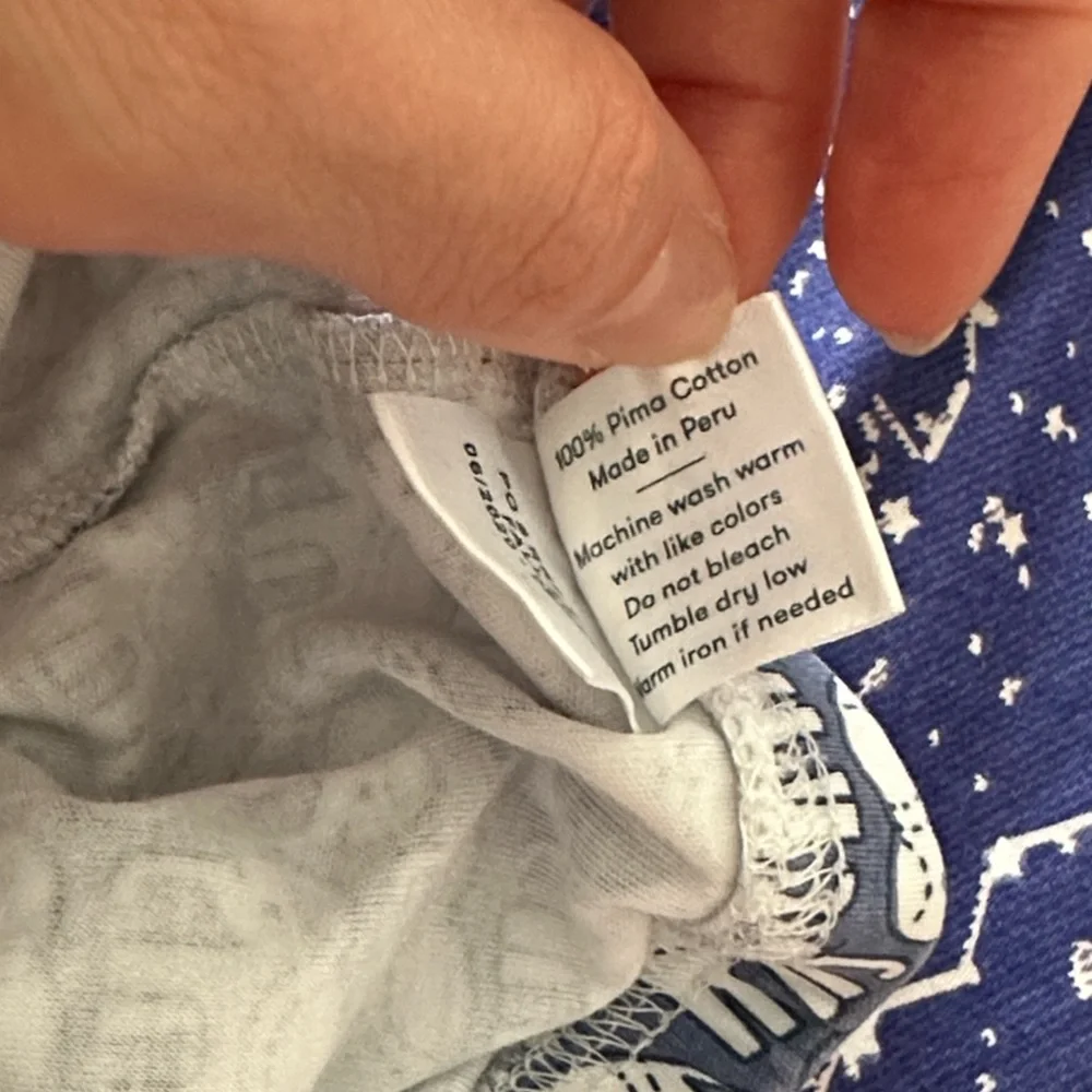 Roller Rabbit Blue White Elephant Pajama Pants 6 Kids Children’s FLAW